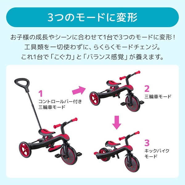 グロッバー エクスプローラー トライク 3in1 ティール A WLGB6312053
