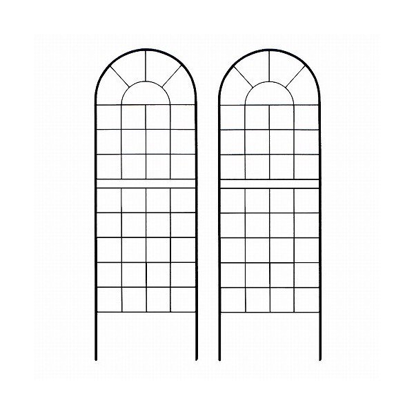住まいスタイル YB015L-2P-BLK クラシックフェンス ロータイプ 2枚組 ブラック