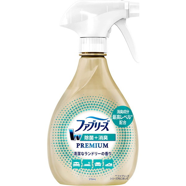 P&G ファブリーズ W除菌+消臭 プレミアム 清潔なランドリーの香り 本体