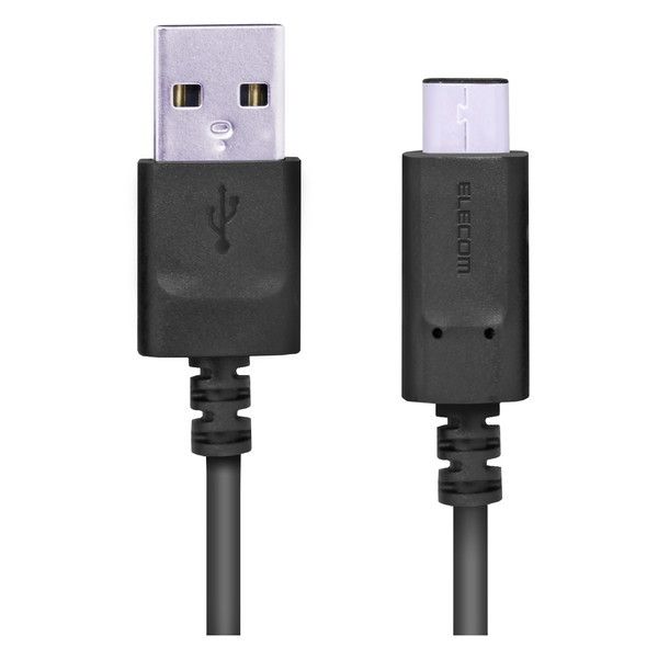 ELECOM MPA-AC10NBK X}[gtHpUSBP[u USB(A-C) Fؕi 1.0m ubN