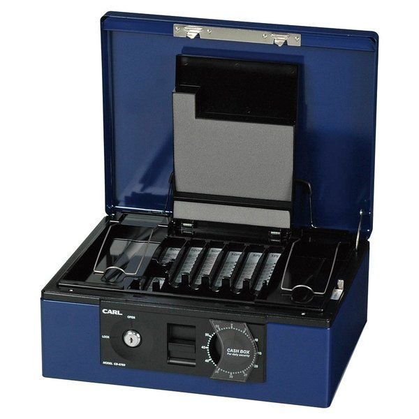 カール事務器 1318-CB-8760-B キャッシュボックス ブルー 手提げ金庫 激安の新品・型落ち・アウトレット 家電 通販 XPRICE  エクスプライス (旧 PREMOA プレモア)