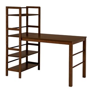 不二貿易 18574 デスク クレバー ブラウン | 激安の新品・型落ち