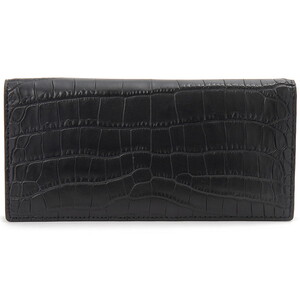 オーストリッチ横長ベロ付財布 ブラック S-NO8500043BK | 激安の新品