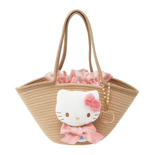 【新品】人気トート型カゴバッグ 可愛い♡ かごバッグ A4 トートバッグ レディース 通勤 軽い 巾着付き パーム