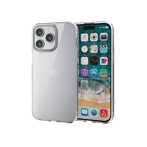 ELECOM PM-A23DHVCKCR NA [iPhone15 Pro Max P[X nCubh Ռz JYی݌v dx5H]