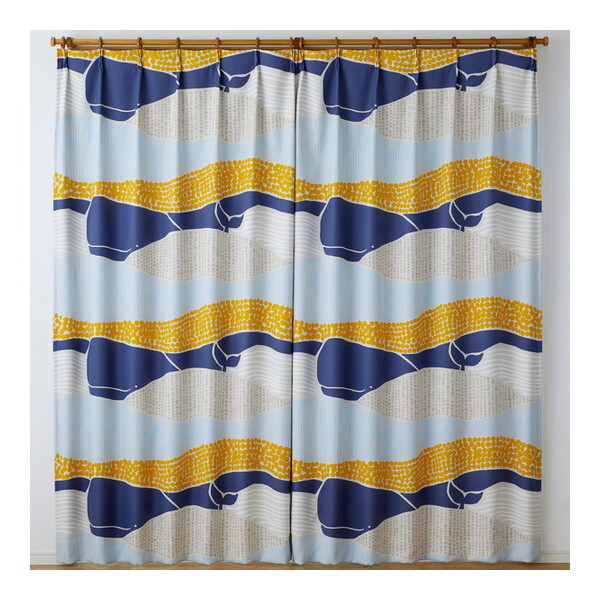 �X�~�m�G V1372 100x178 DESIGN LIFE �Ռ��J�[�e�� �N�W���{���[�W�� 100×178cm �u���[ V1372 1����
