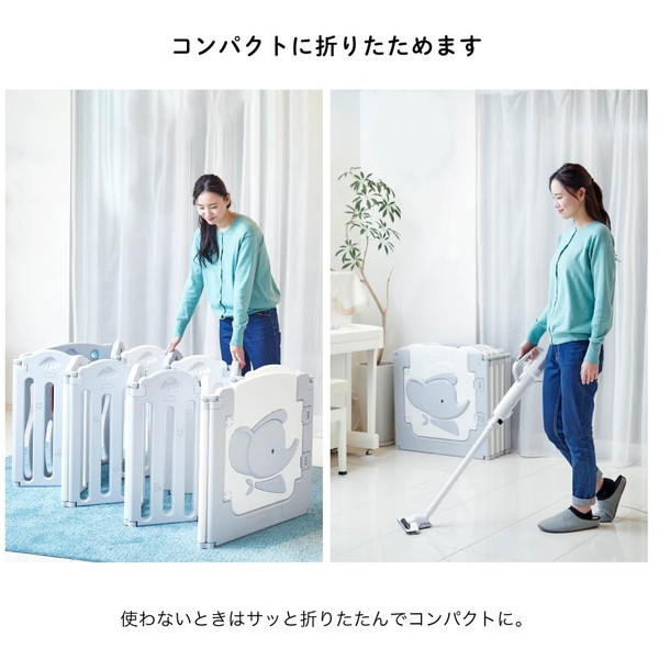 KATOJI ベビーサークル 折りたたみ コロコロランド キャプテンぞうさん 63202