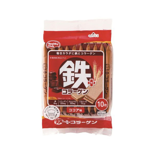 ハマダコンフェクト 鉄プラス コラーゲンウエハース 10枚×20
