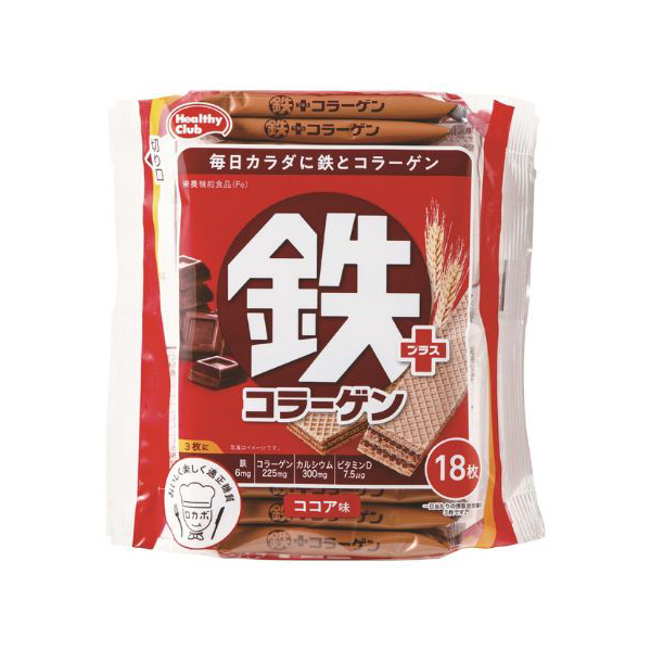 ハマダコンフェクト 鉄プラス コラーゲンウエハース 18枚×10