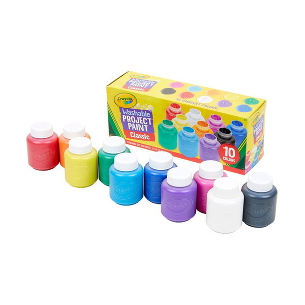 Crayola Washable Kid's Paint 10 Classic Colors łƂLbYG̋ 10FZbg (NVbNJ[) 541205