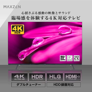 MAXZEN マクスゼン JU55SK06 [55型 地上・BS・110度CSデジタル 4K対応