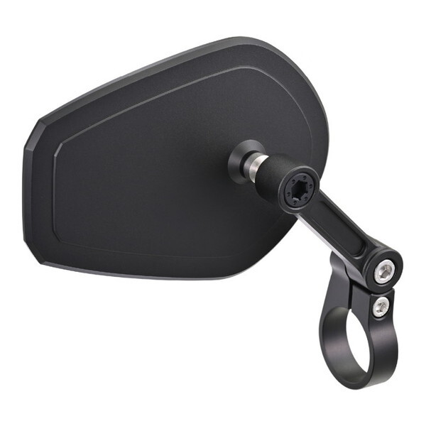 デイトナ D47891 ハイビジミラー バーエンドミラー スリムタイプ JOINT シールド ブラック 左右共通 片側1本