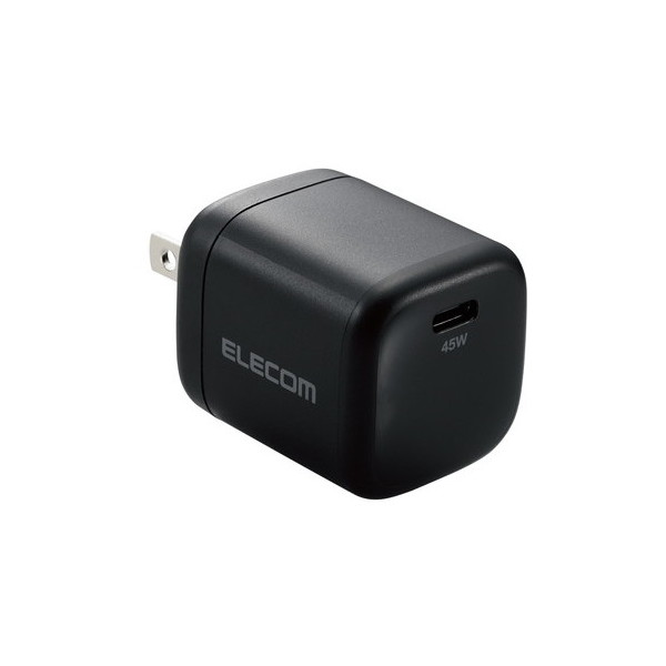 ELECOM MPA-ACCP29BK ubN USB Type-C [d PD Ή 45W ^CvC ×1 GaN ^ y ACA_v^[ RZg