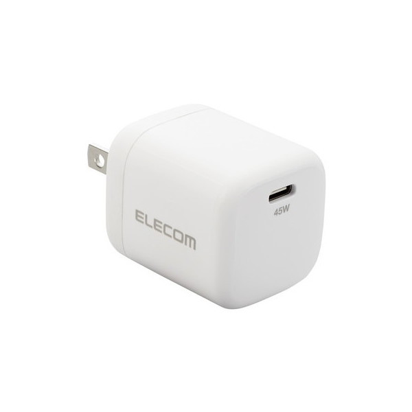 ELECOM MPA-ACCP29WH zCg USB Type-C [d PD Ή 45W ^CvC ×1 GaN ^ y ACA_v^[ RZg