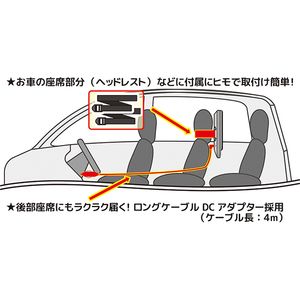 AKART. DL-DVT07W ブラック [7インチ ダブルモニター ポータブル