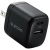 ELECOM MPA-ACCP30BK ブラック USB Type-C 充電器 PD 対応 最大出力30W タイプC ×1 タイプA ×1 GaN 小型 軽量 ACアダプター