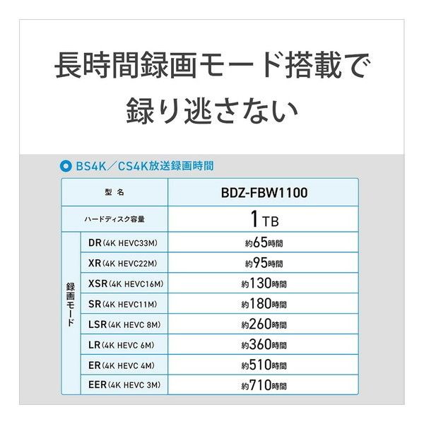 SONY BDZ-FBW1100 [ブルーレイレコーダー(HDD1TB・2番組同時録画)] | 激安の新品・型落ち・アウトレット 家電 通販  XPRICE - エクスプライス (旧 PREMOA - プレモア)