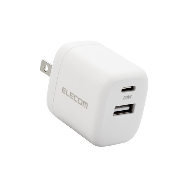ELECOM MPA-ACCP30WH zCg USB Type-C [d PD Ή őo30W ^CvC ×1 ^CvA ×1 GaN ^ y ACA_v^[