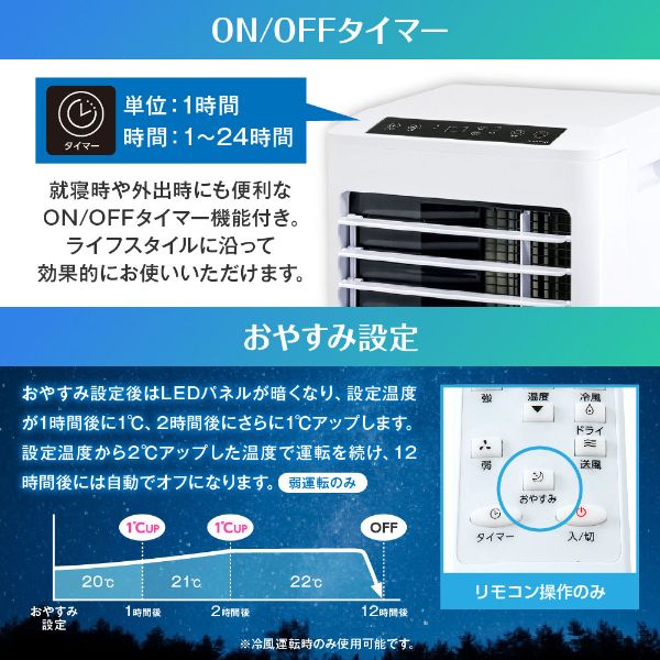MAXZEN マクスゼン JCF-MX602-WH [移動式スポットエアコン (主に6畳