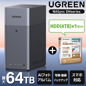 UGREEN DH2300+HDD4TB*2 BundleSet [NAS導入セット (NASync DH2300+WD
