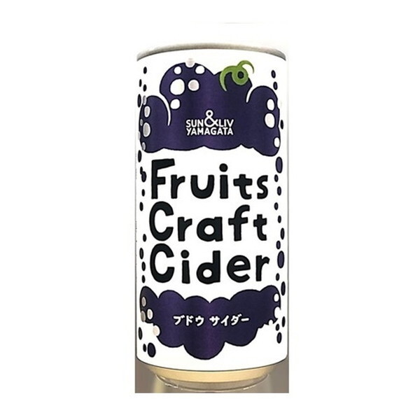 山形食品 フルーツクラフトサイダー ブドウ 缶 200mlx30