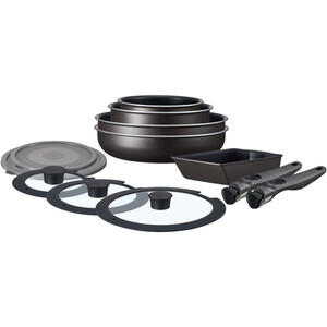 アイリスオーヤマ EHDC-T12S グレイッシュブラウン [TERACOAT 12点セット IH対応]