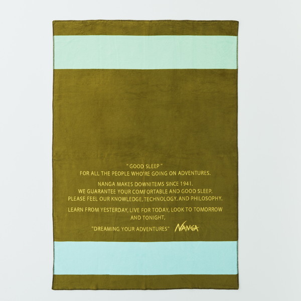 NANGA iK ObhX[v {[_[ RbguPbg VO I[u GOOD SLEEP BORDER COTTON BLANKET S SINGLE OLIVE NZ2254-4C424 N1LLOLs4