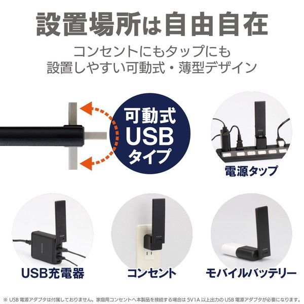 Wifi中継機　エレコム　WTC-1167US-B 黒　未使用　新品