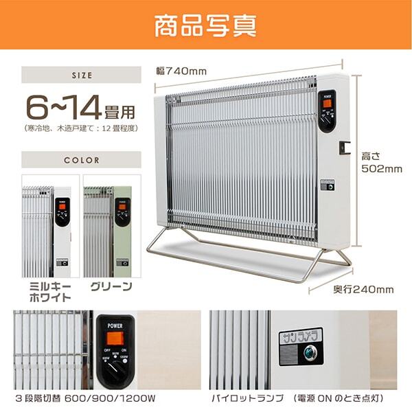 萬基商事 サンラメラ 1221-21 [遠赤外線輻射式パネルヒーター (1200W 