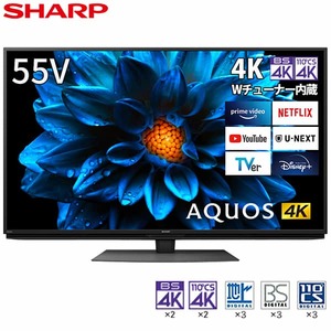 SHARP 4T-C55DN1 AQUOS [55V型 地上・BS・110度CSデジタル 4K内蔵 LED