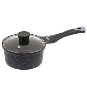 ベストコ ND-3511 片手鍋 16cm ガス火専用 ダイヤモンドコート マーブル イージーライト ネオ