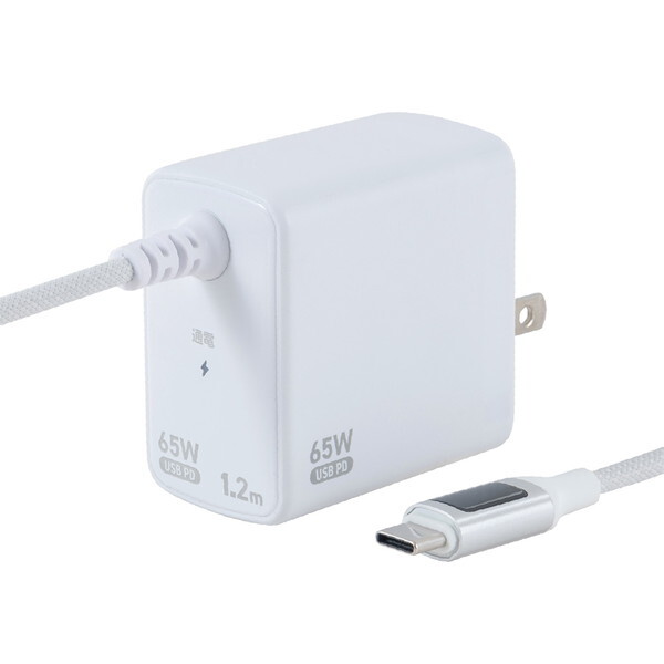 Nakabayashi JYU-AC0212W  [GaN 65W PD[d 1.2m]