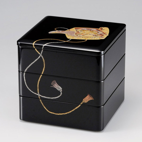 紀州塗 〈玉鬘〉三段重箱 紀州塗 〈玉鬘〉三段重箱