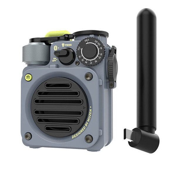 MUZEN MW-PVXI3GY ���^���O���[ Wild Mini ��3���� [�|�[�^�u���X�s�[�J�[ (Bluetooth�Ή�/�h��)]