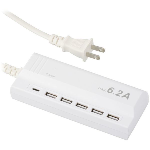 I[d@ SMP-U5C62E3-W [USB AC`[W[ TypeA×5+TypeC 1.5m]