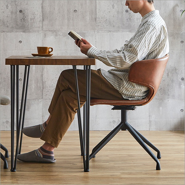 ヴィンテージレザー調Dチェア2脚　75cm幅テーブル　3点セット/SH-23-AMD3--WA-CAGY　WA/キャメル/グレー ダイニングテーブルセット 幅75cm 2人用 おしゃれ ヴィンテージレザー