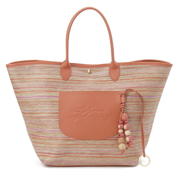 LONGCHAMP �����V���� �g�[�g�o�b�O �I�����W 10308 HJC M36 LE PANIER PLIAGE RAINBOW ���f�B�[�X �y���s�A���i�z