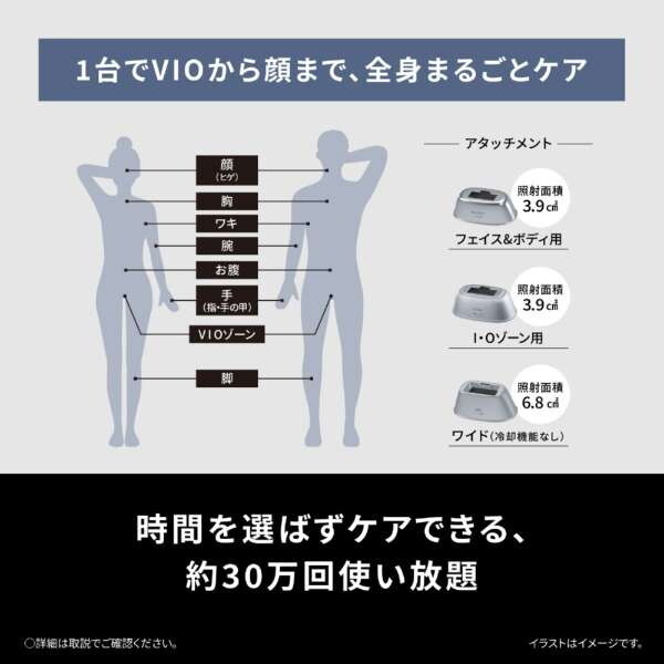 PANASONIC ES-WG0B-H グレー 光エステ スムースエピ パワー