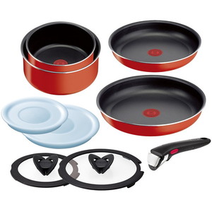 T-fal L15192 インジニオ・ネオ パプリカレッドセット9 [フライパン 9点セット (IH非対応)]