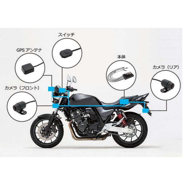 ミツバサンコーワ EDR-21Gα [前後2カメラ バイク専用ドライブレコーダー(GPS搭載)]