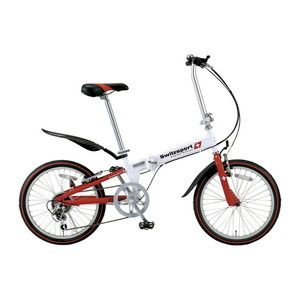 KCD SW-SK20W ホワイト×レッド スウィツスポート [折りたたみ自転車