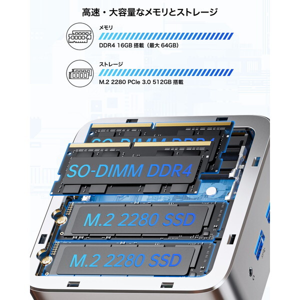 GMKtec GMK-G10-16/512-W11Pro(3500U) NucBox G10 [デスクトップ