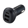 ELECOM MPA-CCPD06BK シガーソケット カーチャージャー 36W 3ポート USB Type-C ×1 USB A ×2 PD対応 超高速充電 おまかせ充電 iPhone Android 各種対応 車 充電器 ブラック