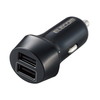 ELECOM MPA-CCU16BK シガーソケット カーチャージャー 合計出力12W 2ポート USB A ×2 おまかせ充電 (iPhone Android 各種対応) 車 充電器 ブラック