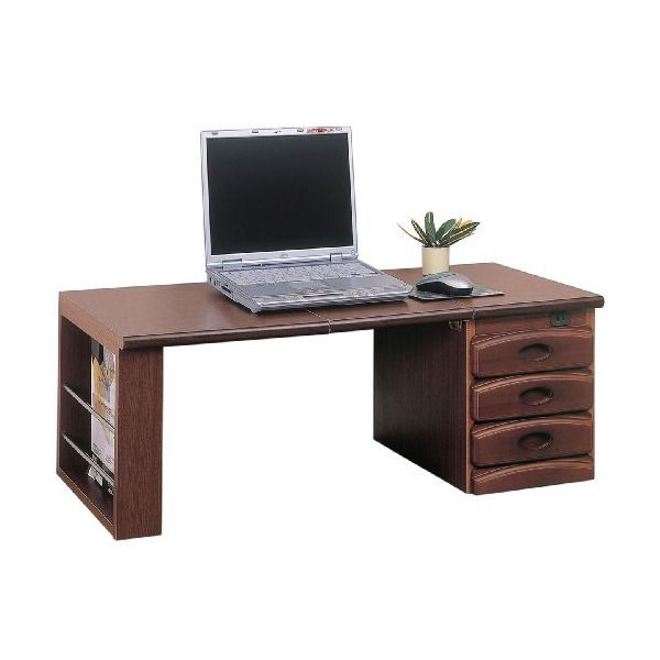 【新品・送料無料】【完成品】NEW　天然木ワンタッチ文机 クロシオ NEW天然木ワンタッチ文机 62245 ブラウン 【完成品】 | 激安