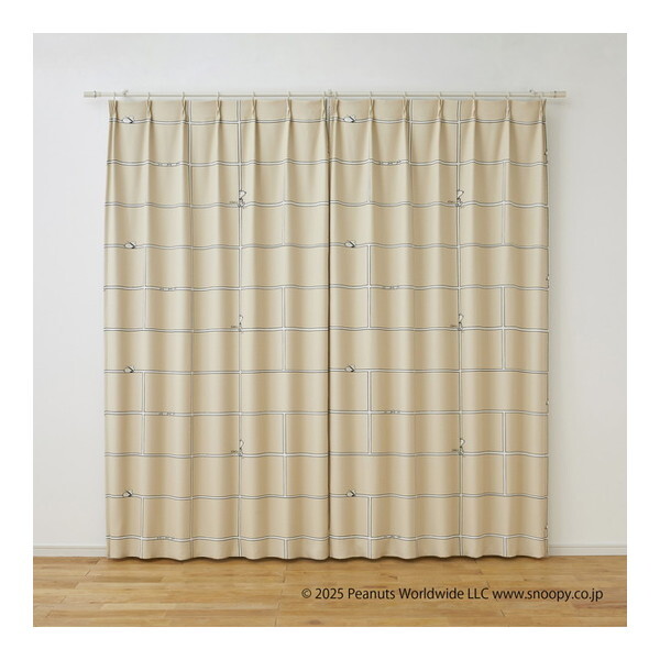 �X�~�m�G P1064 100×135 PEANUTS �Ռ��J�[�e�� �R�~�b�N�O���b�h 100×135cm �x�[�W�� P1064 1����