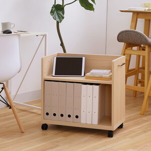 白井産業 ONA-6060P NA 木製オフィスワゴン オフィスコ2