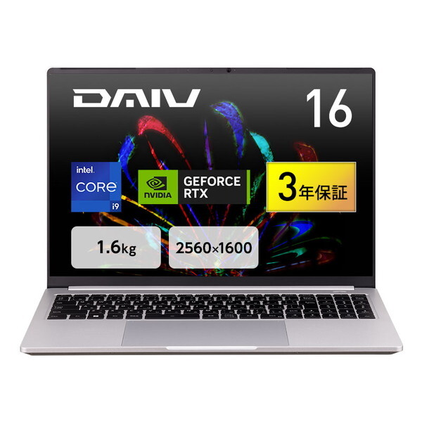 マウスコンピューター ノートパソコンDAIV Z6I9G70SRA PC DAIV Z6-I9G70SR-A（NVIDIA Studio 認定PC）│パソコン(PC)通販の