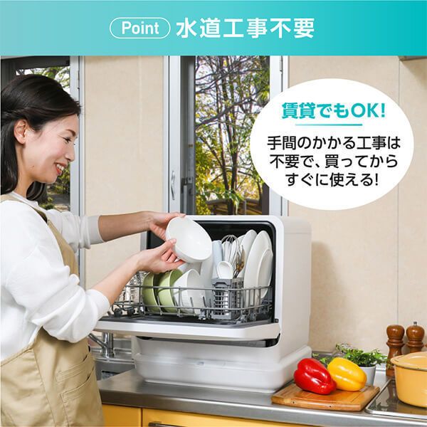 MAXZEN マクスゼン JDW03BS01-SV シルバー [食器洗い乾燥機 (3人用