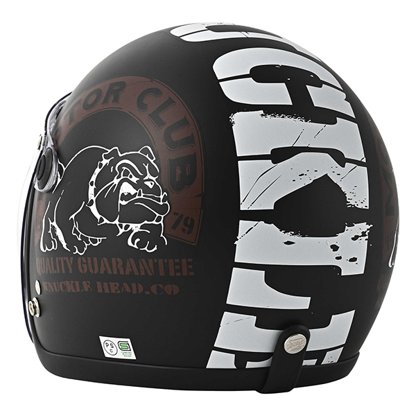 RIDEZ KNUCKLE HEAD BULL2 WH/BK (57-60cm) [バイク用ナックルヘッド